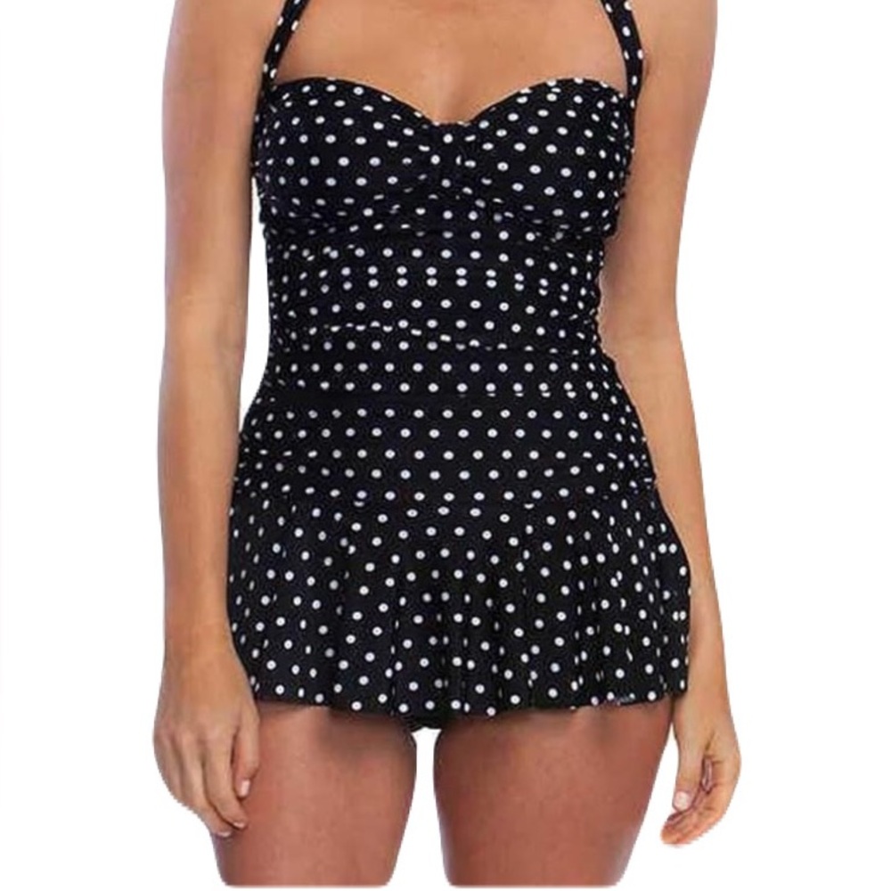Rose Marie Reid Black and White Polka Dot swimsuit